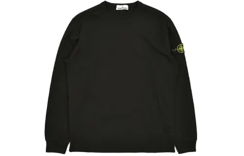 STONE ISLAND Sweatshirts Men's Black Crew Neck Moderate Regular
