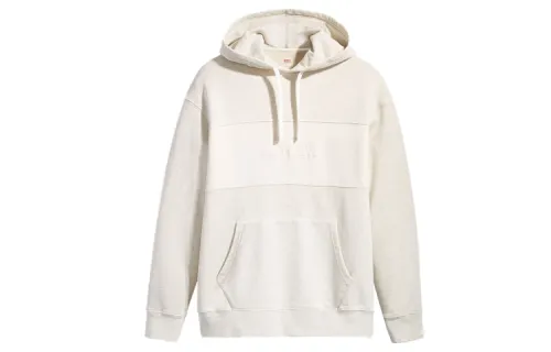 Levis Sweatshirts Men's Beige Hooded Moderate Regular