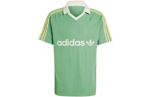 adidas Men's Logo Pinstripe Jersey Green