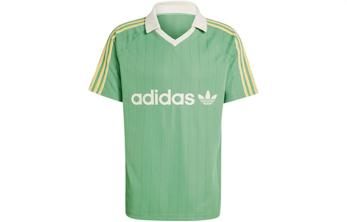 adidas Men's Logo Pinstripe Jersey Green