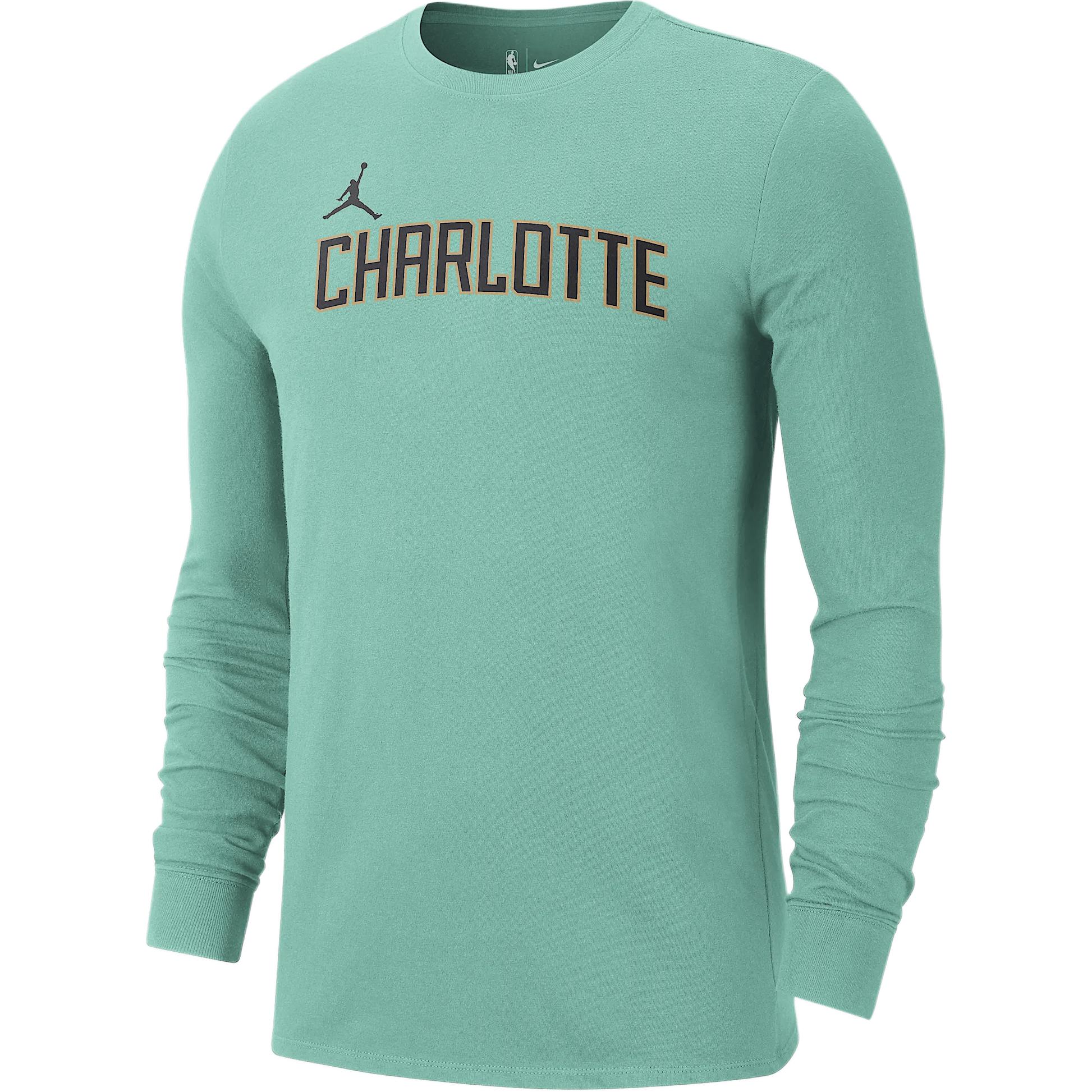 Nike Charlotte Hornets Essential City Edition Men's Jordan Nba Long Sleeve T Shirt