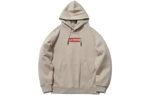 Li Ning Sports Fashion Collection Sweatshirts Unisex Light White Purple Hooded Moderate Regular