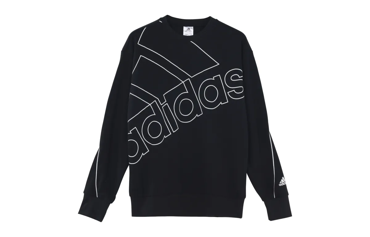 Adidas Sweatshirts Men's Black Crew Neck Moderate Regular
