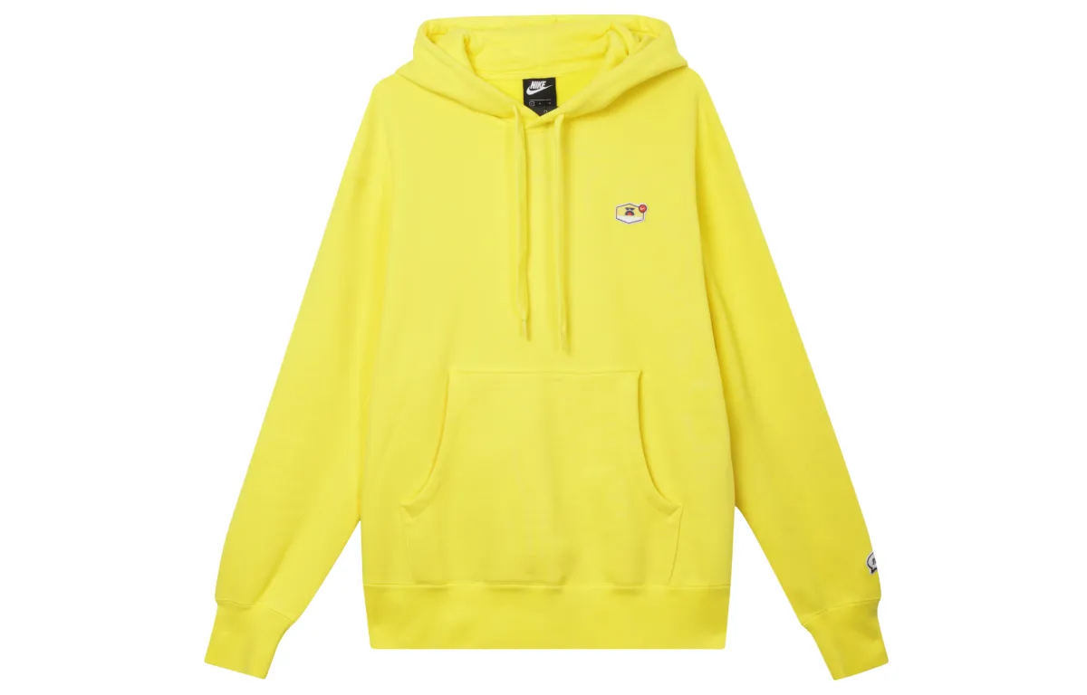 Nike Sweatshirts Men's Oupite Yellow Hooded Moderate Regular