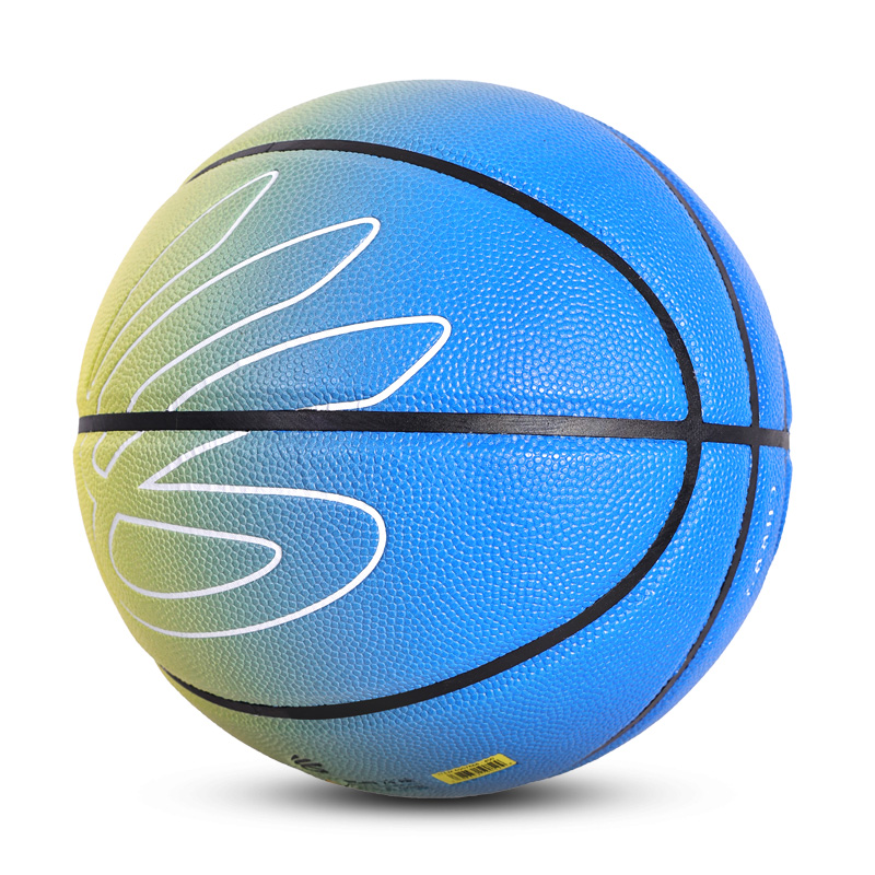 Under Armour CURRY Gradient Collection Pu Basketball Blue Yellow Gradient Collector’s Level Size 7 Ball Training Unisex