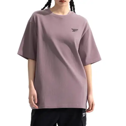 Reebok T Shirt Unisex Gray Purple