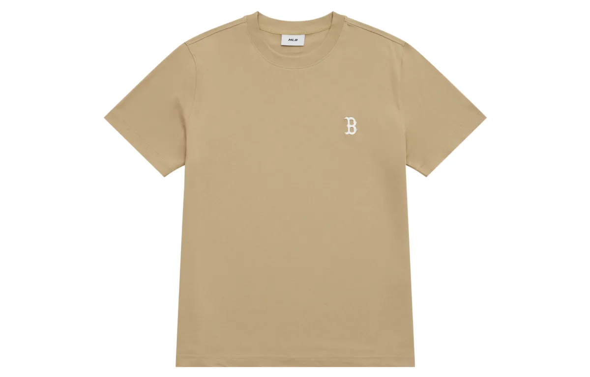 MLB Boston Red Sox Basic Collection SS25 T Shirt Unisex Beige Yellow