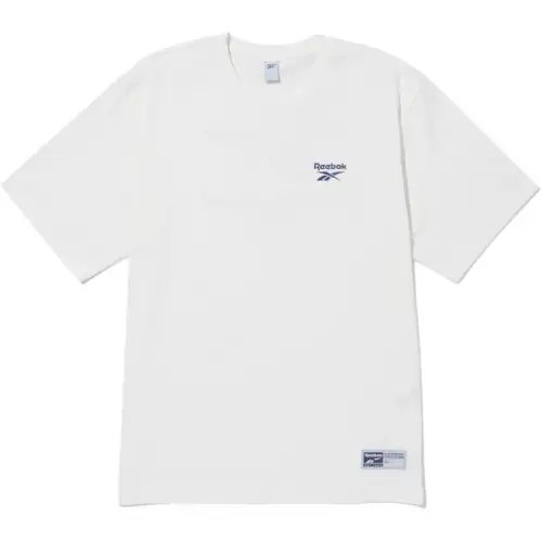 Reebok T Shirts Unisex White Crew Neck Moderate Straight Fit