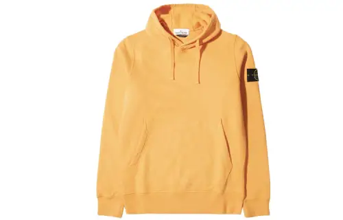 STONE ISLAND Sweatshirts Men's Orange Hooded Moderate Regular