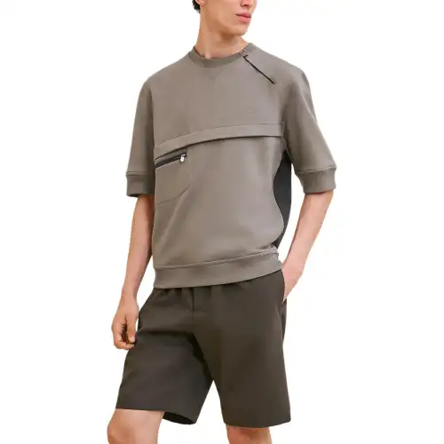 HERMES T Shirt Men's Charcoal Gray