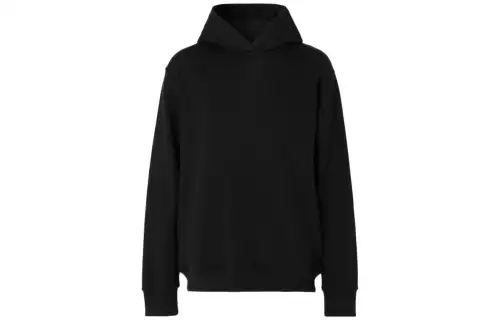 Burberry Sweatshirts Men's Black Hooded Moderate Regular