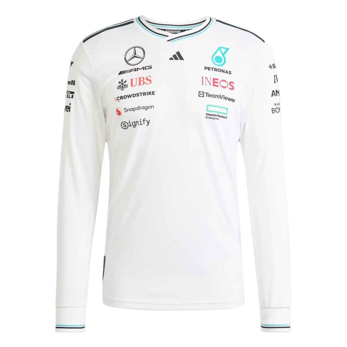 Adidas x MERCEDES AMG PETRONAS F1 TEAM T Shirt Men's White/Black