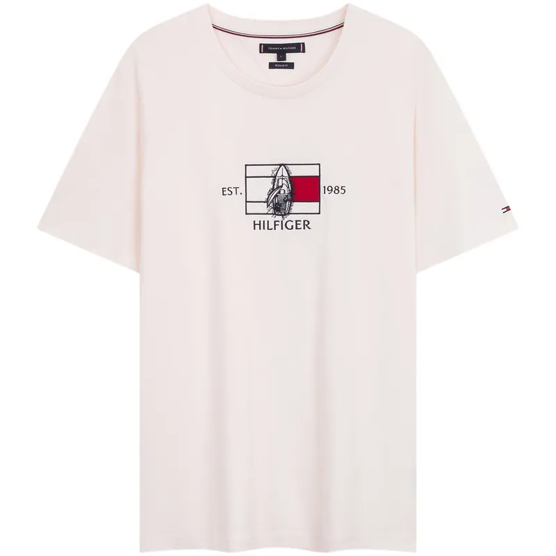 Tommy Hilfiger T-Shirts Men's Crew Neck Moderate