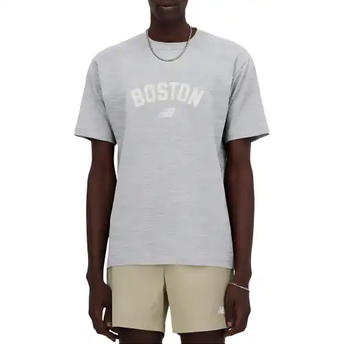 New Balance Heritage T Shirt Men's Heather Powder Gray