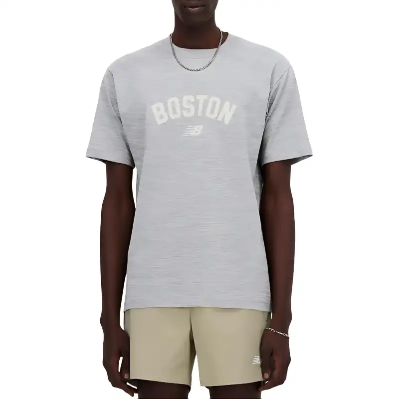 New Balance Heritage T Shirt Men's Heather Powder Gray