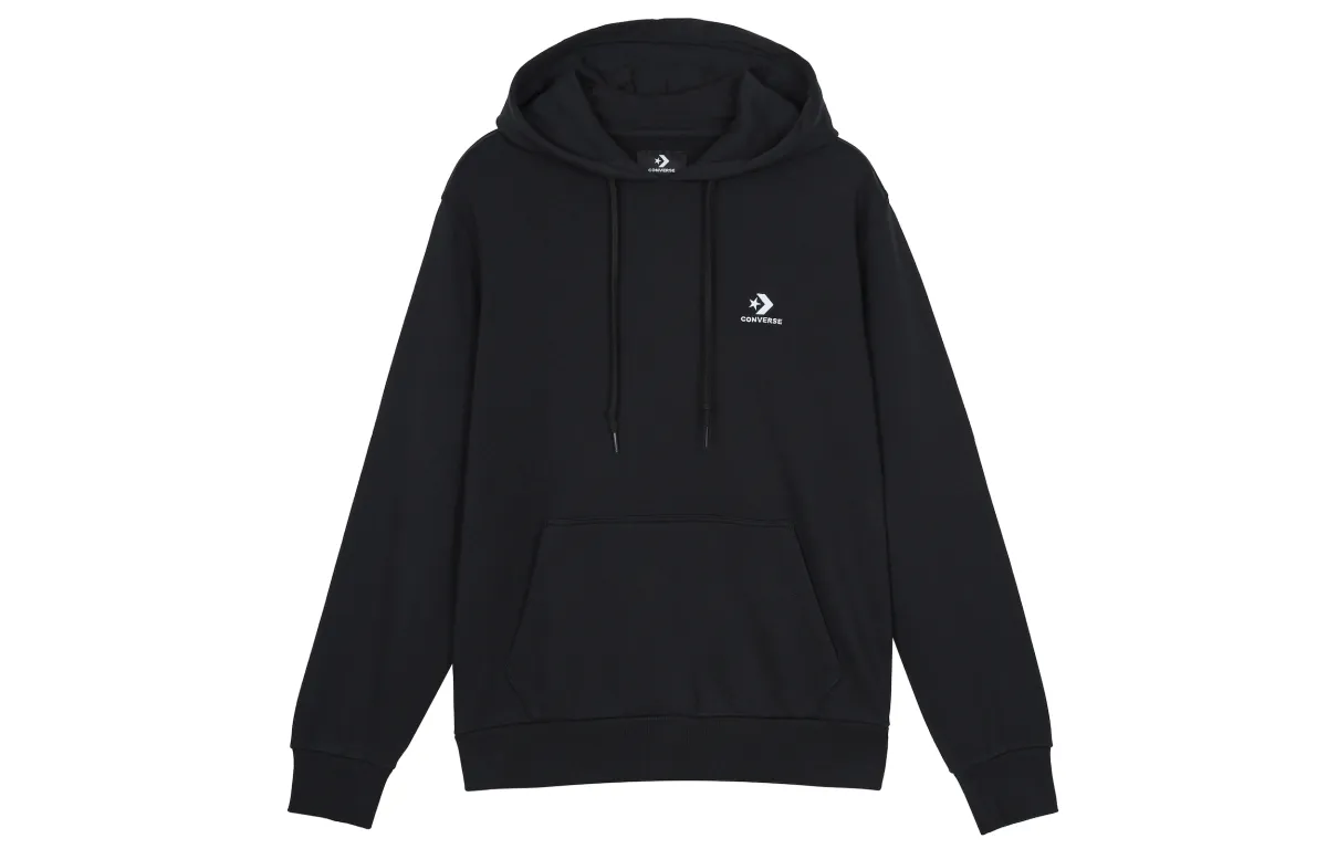 Converse Sweatshirts Men's Black Hooded Moderate Straight Fit