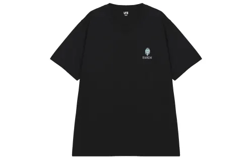 UNIQLO T Shirts Unisex Black Crew Neck