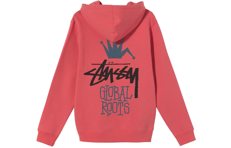 Худи Stussy GLOBAL ROOTS HOOD Logo (черный) — фото 6