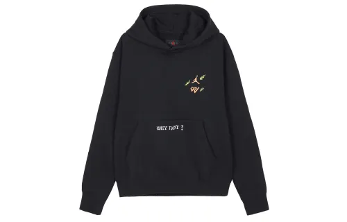 Jordan Sweatshirts Men's Black Hooded Moderate Regular