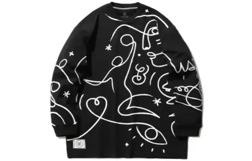 Li Ning Wade Collection Sweatshirts Men's Black Crew Neck Moderate Regular