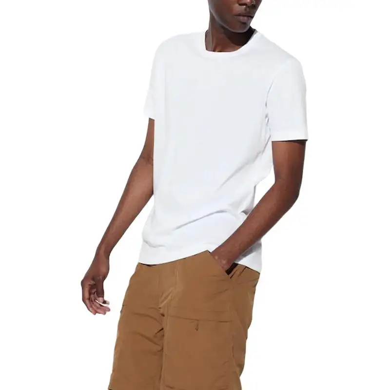 UNIQLO T Shirts Unisex White Crew Neck Moderate Straight Fit