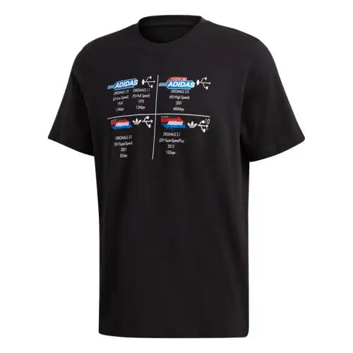 Adidas Originals TECH B TEE T Shirt Men's Black