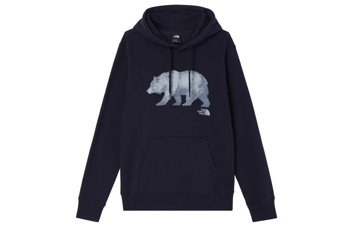 THE NORTH FACE Polar Bear Collection Sweatshirts Men's Marine Blue Hooded Moderate Straight Fit