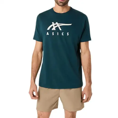 Asics T Shirt Men's Saxony Mixed Color Green