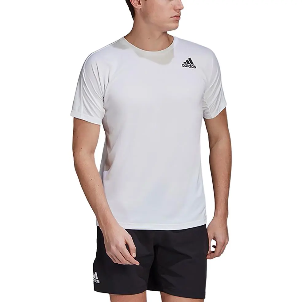 Adidas T-Shirts Men's White Crew Neck Moderate