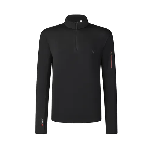 FILA T Shirts Men's Pitch Black Stand Collar