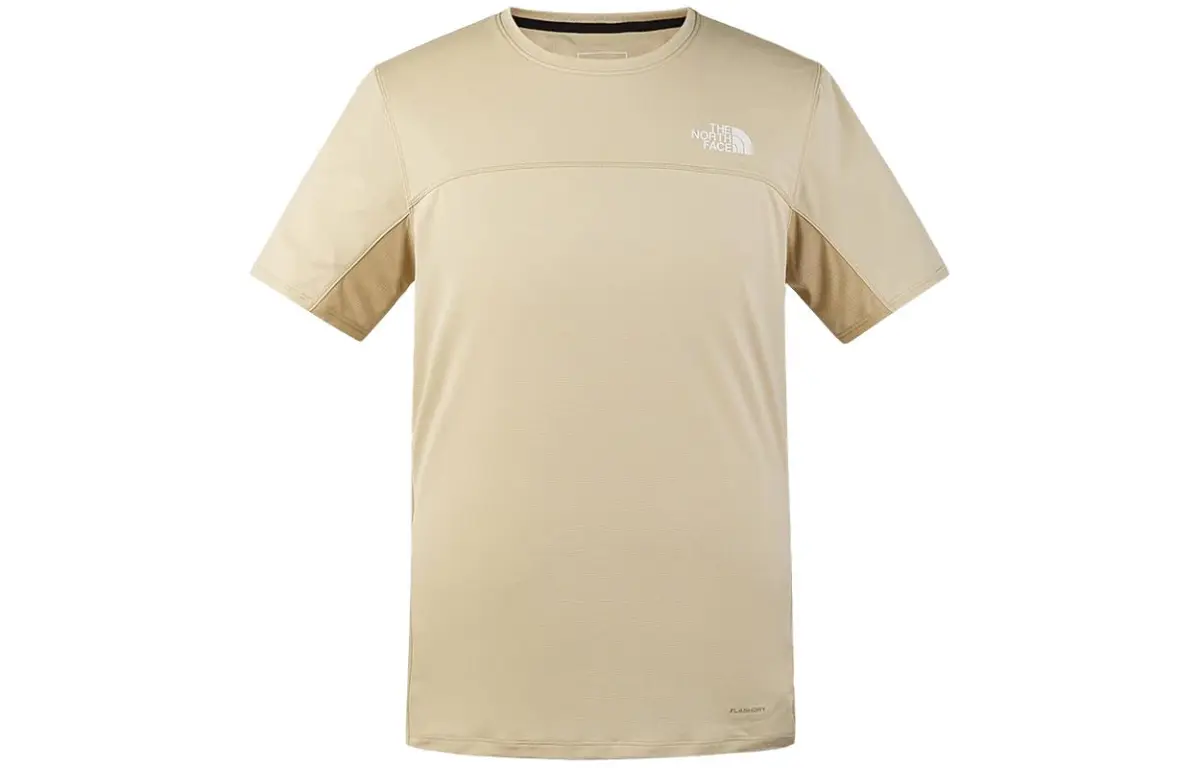 THE NORTH FACE Quick Dry T Shirts Men's Beige Yellow