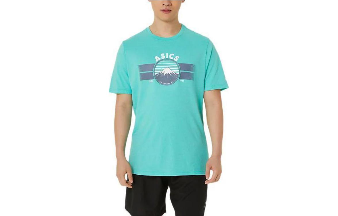 Asics Unisex Est 1977 Mtn Tee T Shirt Men's Aurora Green