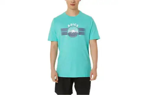 Asics Unisex Est 1977 Mtn Tee T Shirt Men's Aurora Green