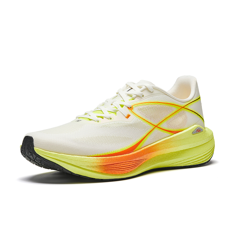 Anta Breathable And Lightweight Low top Casual Running Shoes Men’s White Green Orange