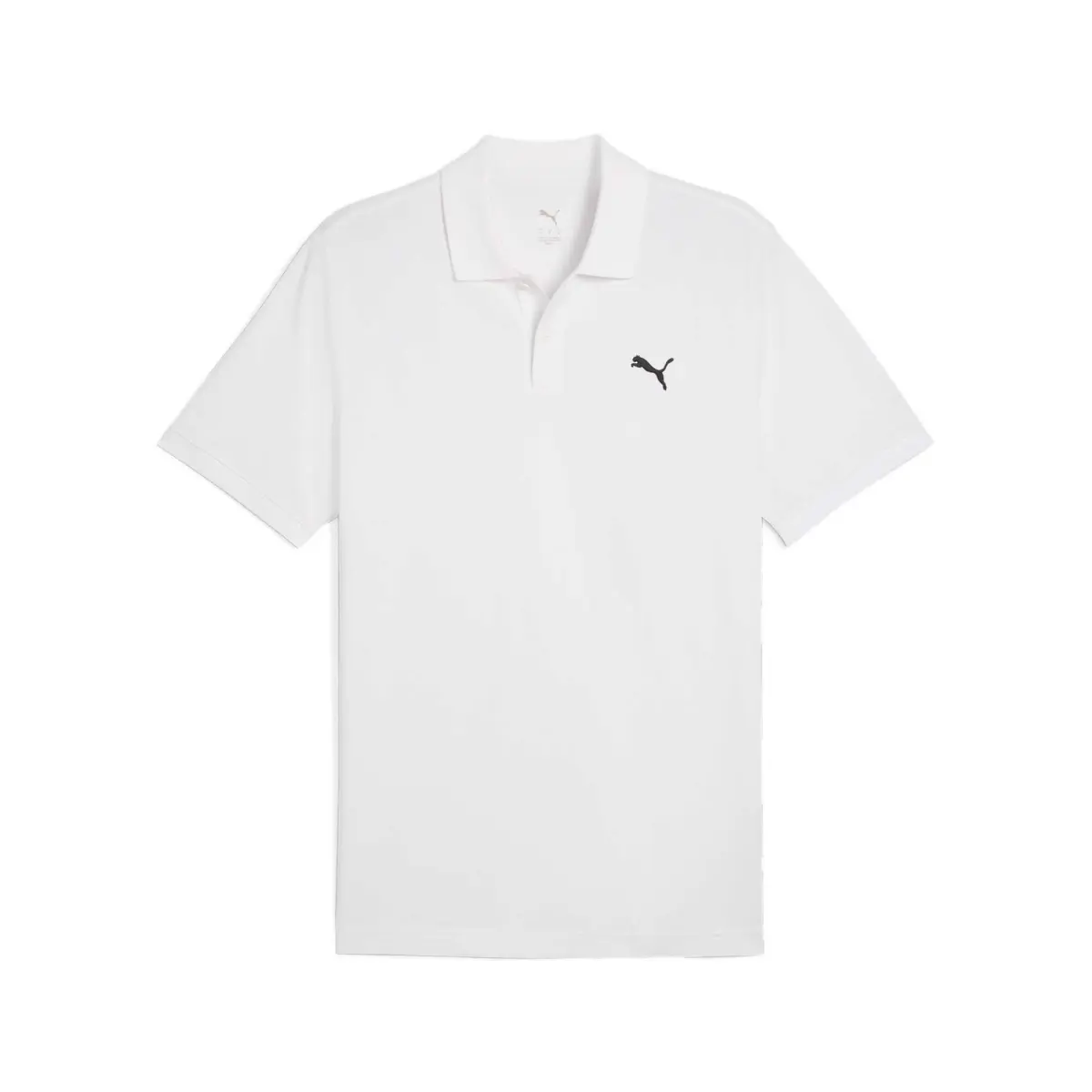 PUMA T-Shirts Men's White Polo Collar Moderate Straight Fit