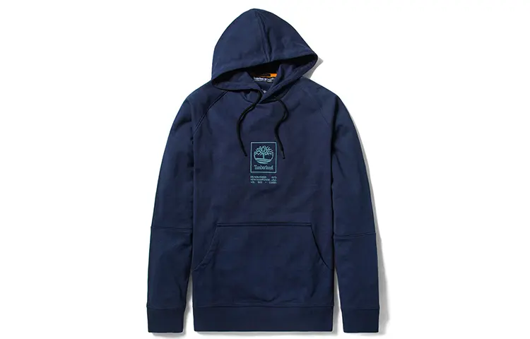 Timberland Sweatshirts Men's Marine Blue Hooded Moderate Regular