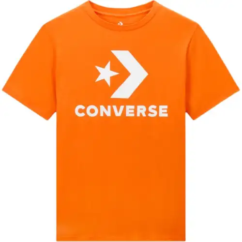 Converse T Shirts Unisex Orange Crew Neck Moderate Straight Fit