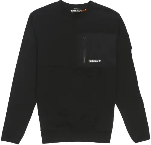 Timberland Sweatshirts Men's Black Crew Neck Moderate Regular