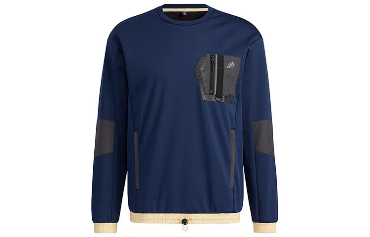 Adidas Sweatshirts Men's College Navy Crew Neck Moderate Regular