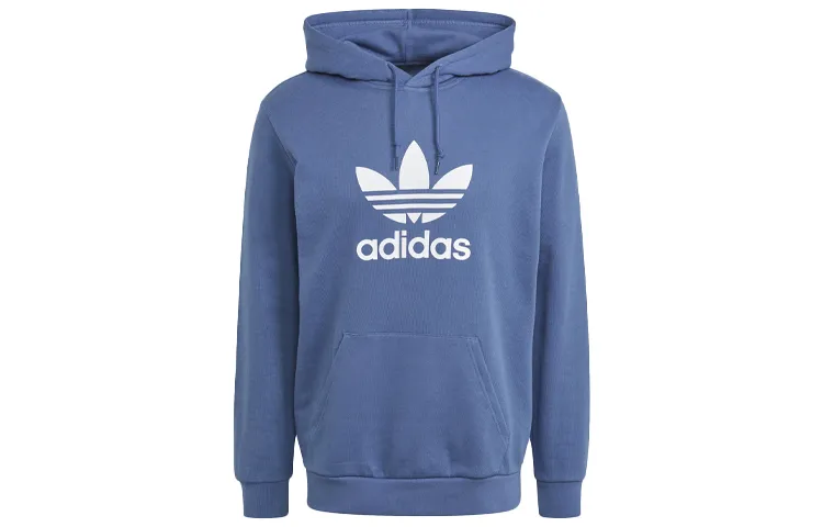 Adidas Originals Sweatshirts Men's Blue Hooded Moderate Straight Fit