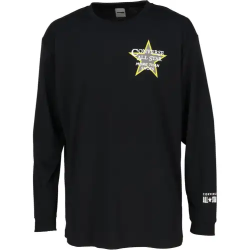 Converse T Shirts Unisex Black Crew Neck Moderate