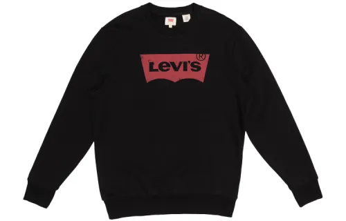Levis Sweatshirts Men's Black Crew Neck Moderate Regular