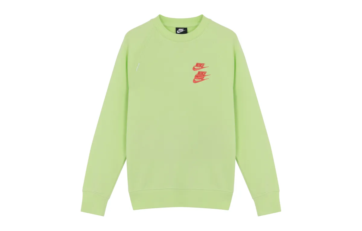 Nike Sweatshirts Men's Green Crew Neck Moderate Regular