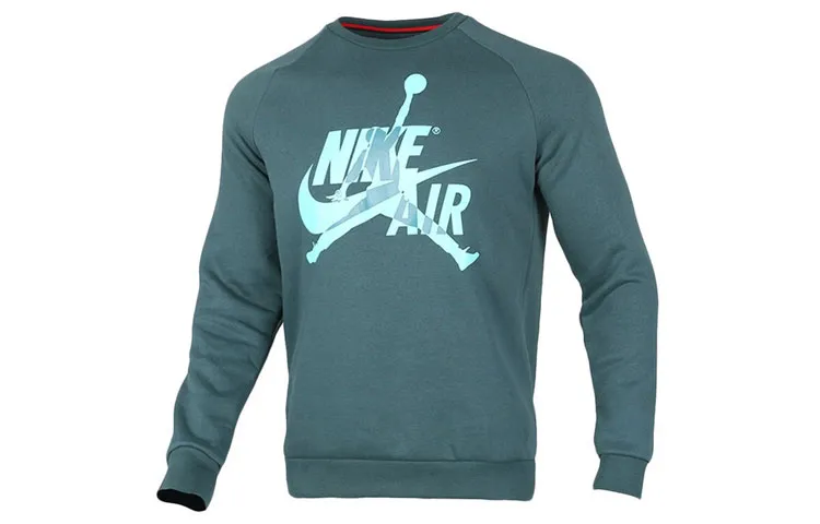 Jordan Sweatshirts Men's Green Crew Neck Thickened Regular