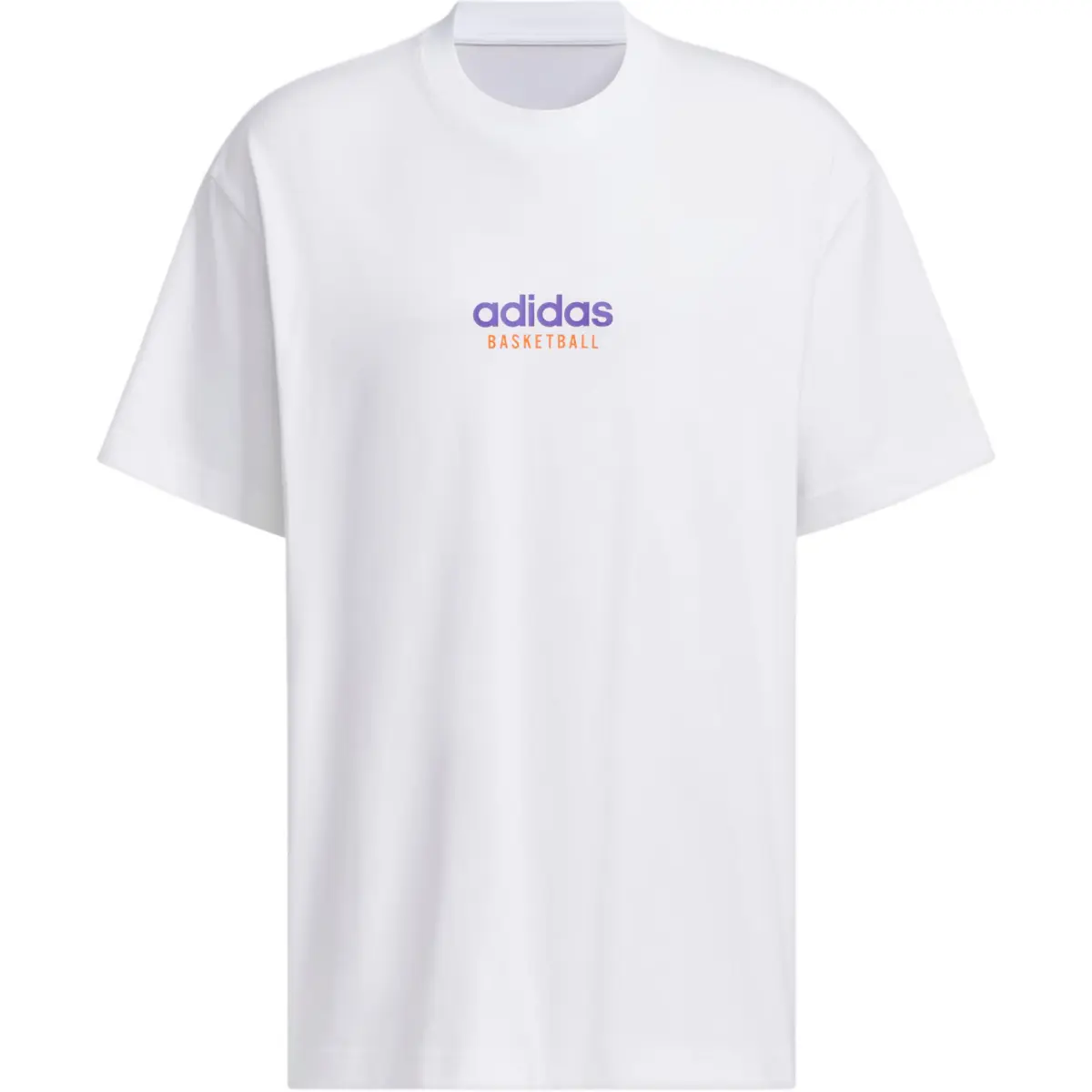 Adidas T-Shirts Men's White Crew Neck Moderate Straight Fit