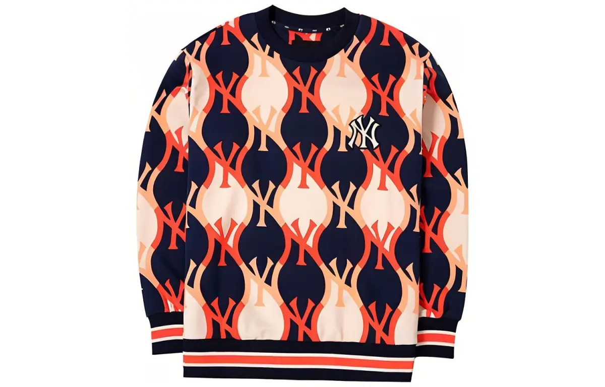 MLB New York Yankees Sweatshirts Unisex Multicolor Crew Neck Moderate
