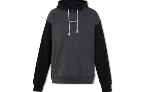 Levis Sweatshirts Men's Gray Hooded Moderate Regular