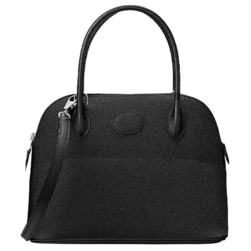 HERMES Bolide Epsom Calfskin Bowling Bag, Handbag, Shoulder Bag, Crossbody Bag Women's Black