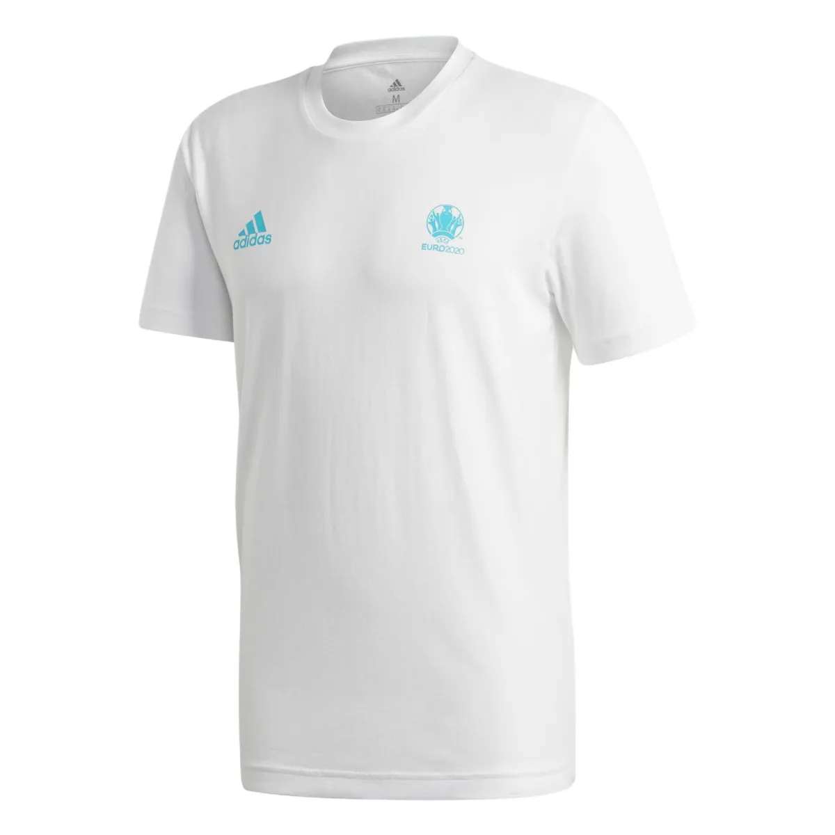 Adidas T-Shirts Men's White Crew Neck Moderate Straight Fit