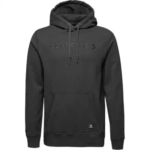 Converse Sweatshirts Men's Black Hooded Moderate Regular